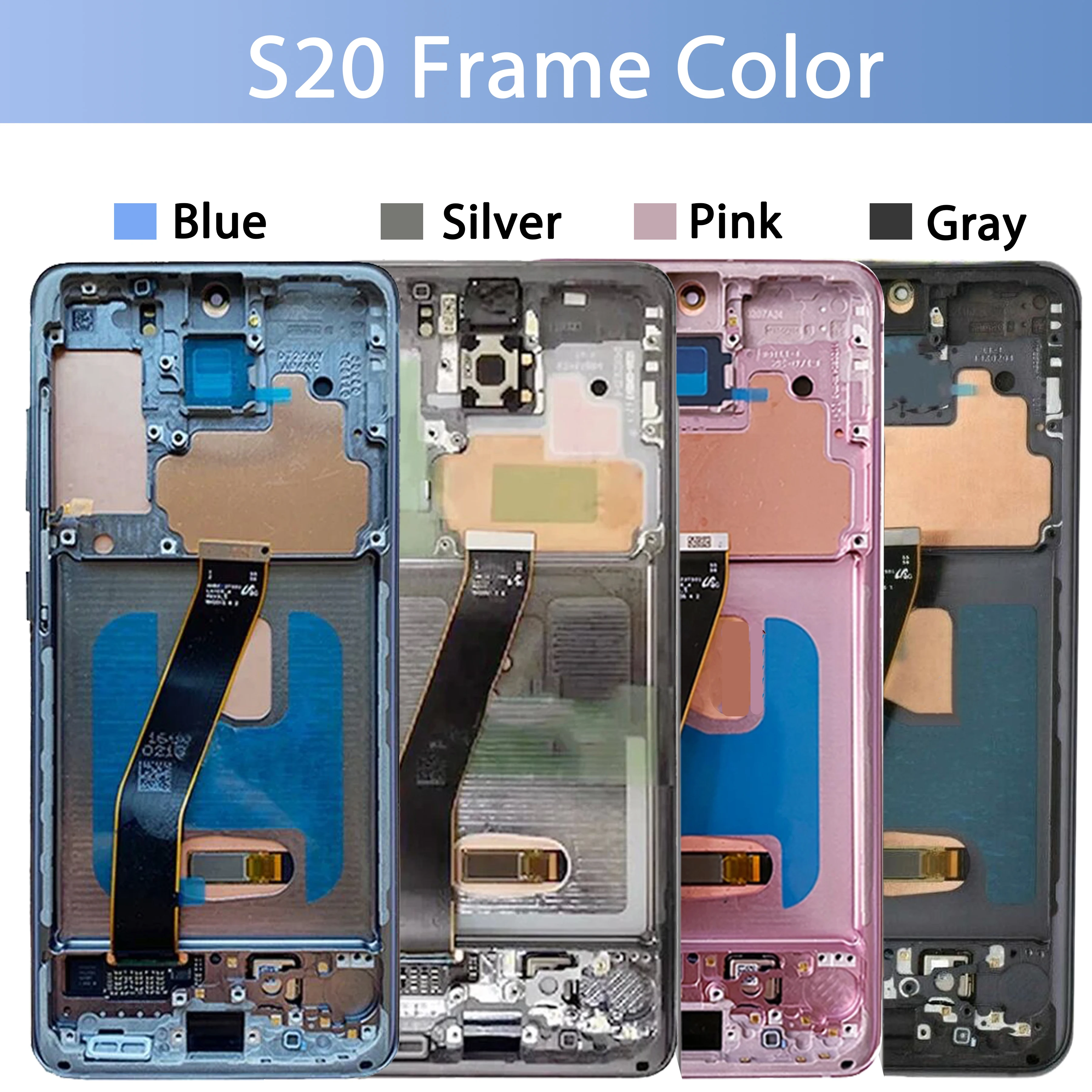 FOR 6.2\'\' S20 AMOLED For Samsung Galaxy s20 Lcd G980 G980U G980F/DS Display Digital Touch Screen Replacement + Free back cover