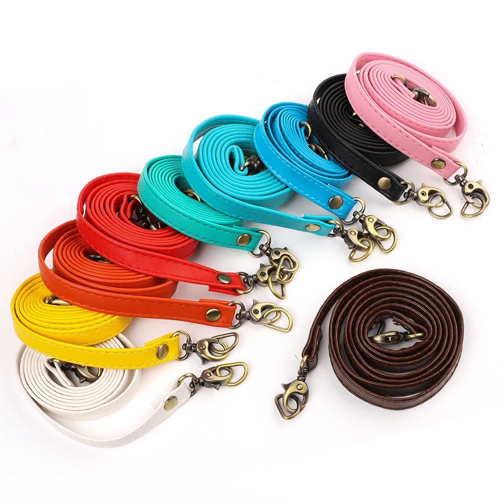 

120cm PU Leather Replacement Shoulder Bag Strap Handles DIY Purses Crossbody Handbag Straps with Swivel Lobster Bags Accessories