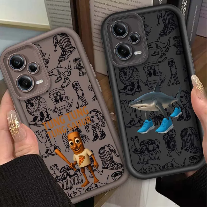 

Tung Sahur Tralalero Tralala For Xiaomi Redmi Note 14 13 13R 12 12R 11 11E 11T 11S Pro Plus 5G Eye Ladder Cover Phone Case