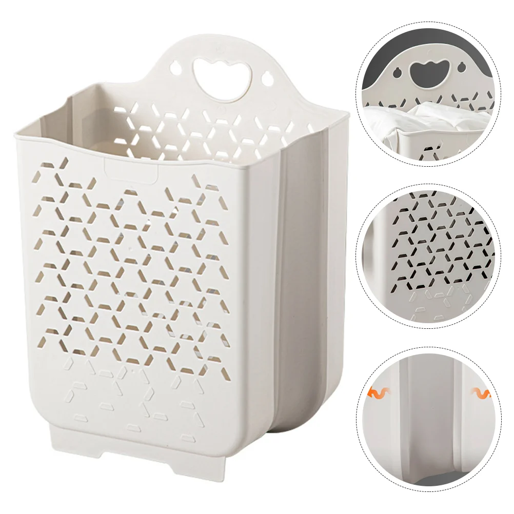 

Wall Hanging Laundry Basket Baskets Folding Hamper Storage Foldable Collapsible Dirty Cloth Clothes Hanger