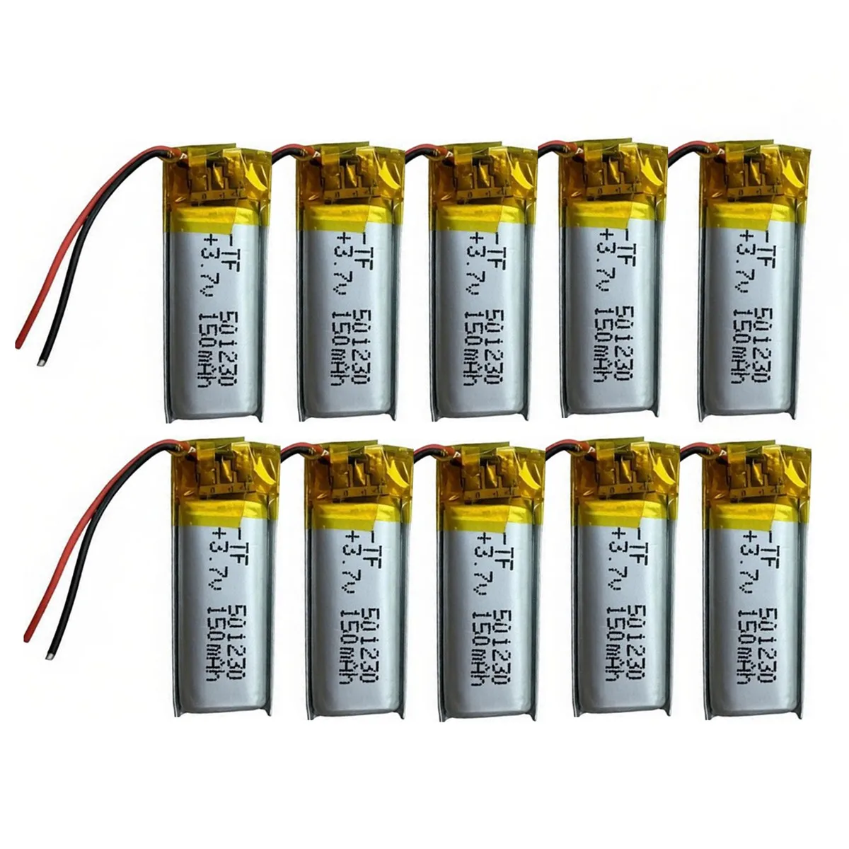 10PCS/Lot 150mAh 501230 051230 Battery For Jabra BT150 Bluetooth Earphone Handsfree Selfie Stick Steelmate Speaker Headphone LED