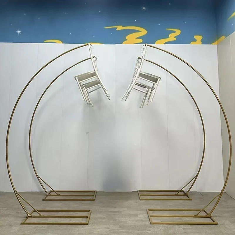 

2pcs Semicircle Flower Arches Wedding Hook Curved Pendant Bracket Ceiling Guide Crystal Ornament Gifts Display Rack Decoration