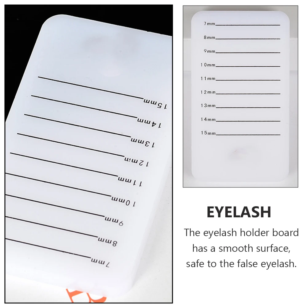 Eyelash Extensions Tray Transparent with Scale False Lashes Holder for Grafting Easy Application Beauty Salon Tools
