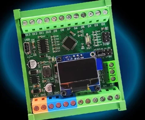 MCU Controller Development OLED Industrial Control Expansion Board RS485 Modbus USB For Arduino Nano ATMEGA328P