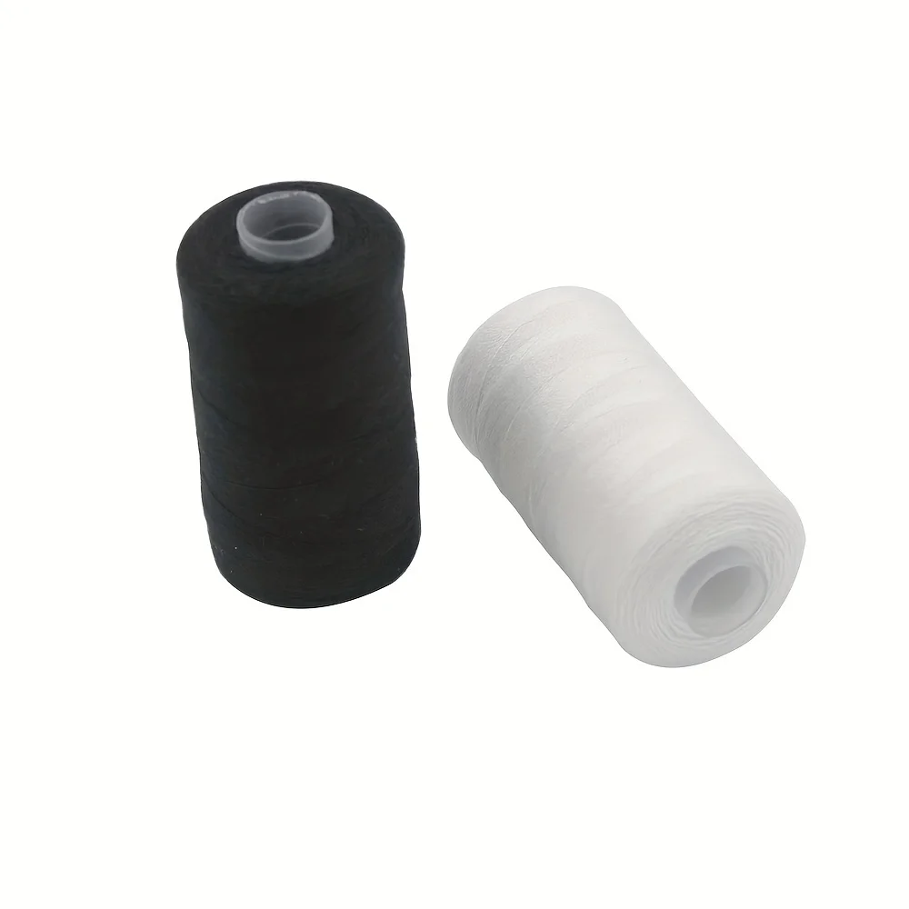 2pcs 500M Sewing Thread Polyester Thread Set Strong And Durable Black White Sewing Threads For Hand Machines