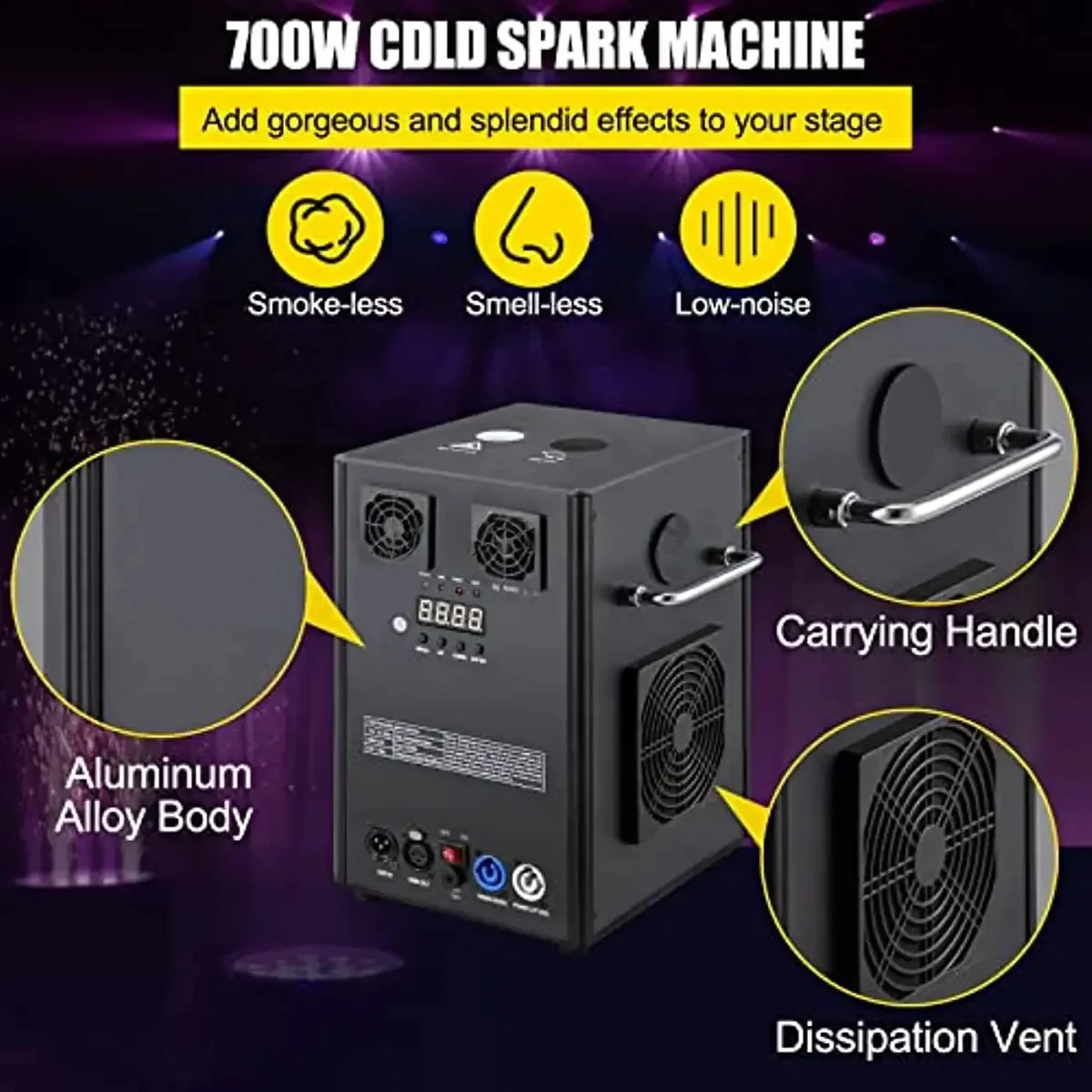 700W Dmx512 Cold Pyro Sparkler Fireworks Electronic Spark Wedding Stage Effect Machine For Event Party DJ Show