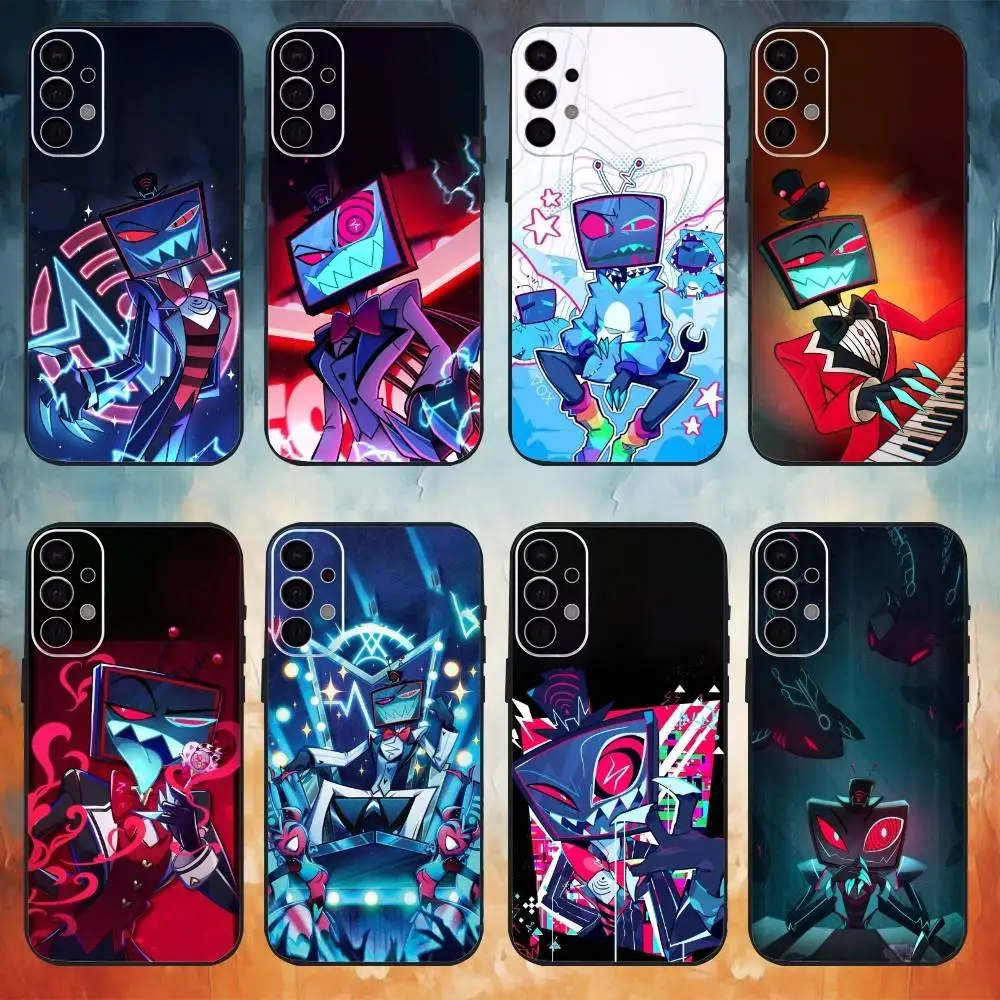 Icon Vox H-Hazbin Hotel Phone Case For Samsung S26,25,24,23,22,21,20,30,Ultra,Plus,Fe,Lite Black Shell