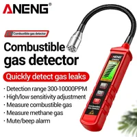 ANENG GN803 Combustible Gas Detector Gas Tank Leak Tester -10~60℃/20~80%RH LCD Display Gas Sensor Meter with Sound Light Alarm