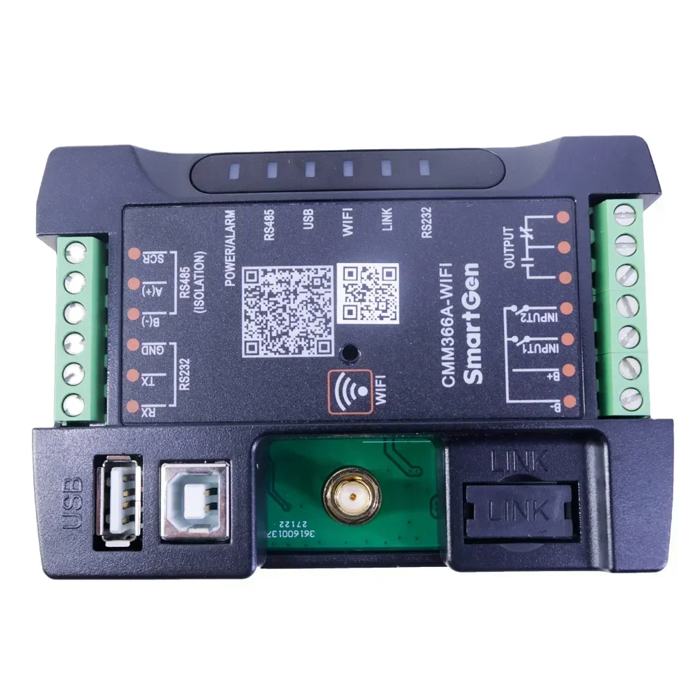 

Smartgen CMM366A-WIFI WIFI Wireless Network Communication Protocol Switch Module Achieve Genset (with SCI) Connect to Internet