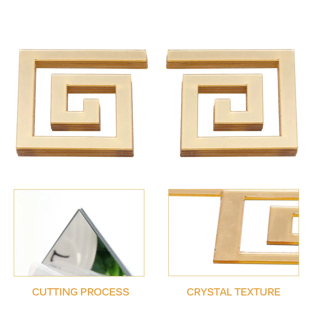 10/50/100/200/500pcs Building Border Acrylic Wall Mirror Sticker Adhesive Wall Art Home DIY Decoration Stickers Home Decor