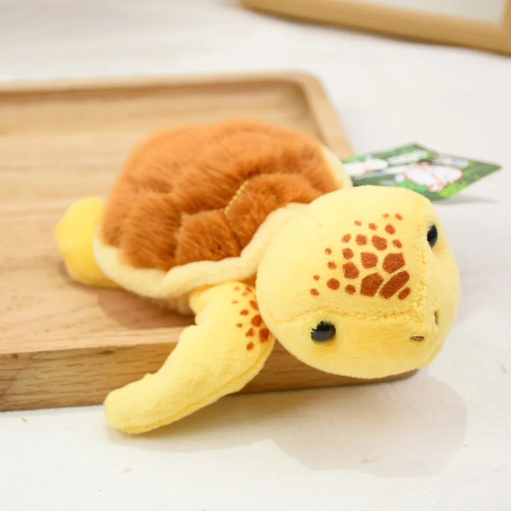 Marine Animal Tortoise Plush Toy Fluffy Collection Sea Turtle Stuffed Doll Cute Stuffed Little Cat Plush Doll Car Decor