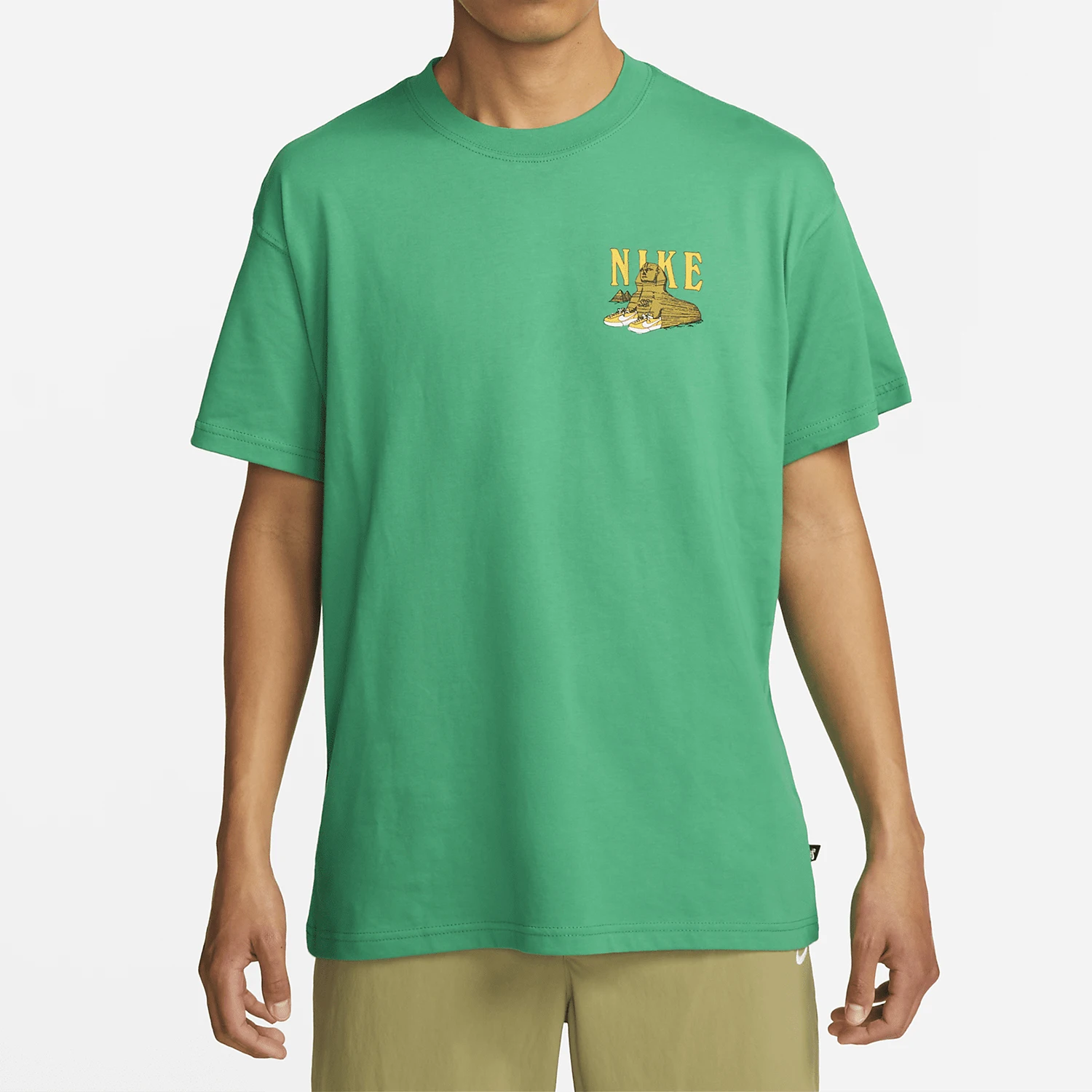 

Nike Официальный аутентичный новый мужской дышащий повседневный спортивный с коротким рукавом с мультяшным принтом FJ1142-324