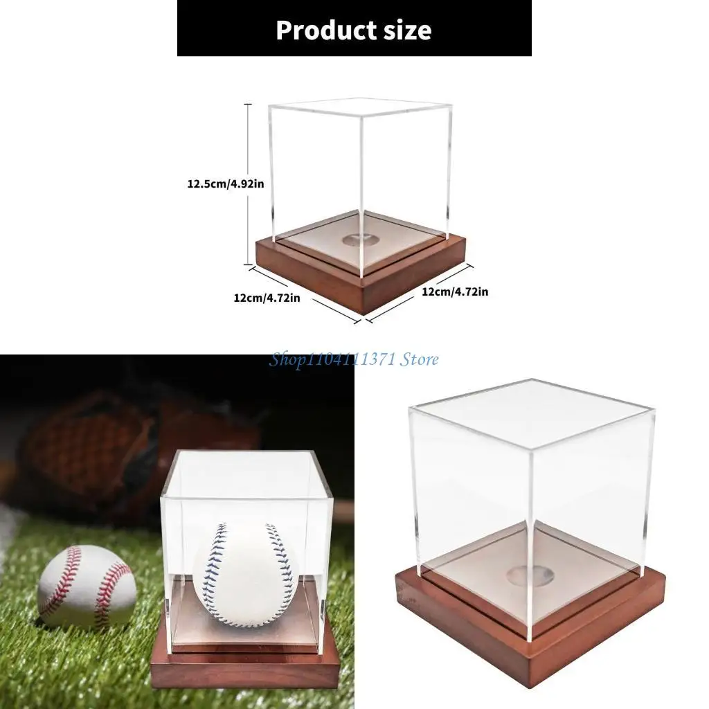 

P9FC Display Box со стендом для коллекции баскетбол волейбол бейсбол для бейсбольной коробки акрил чистый футбольный кейс.