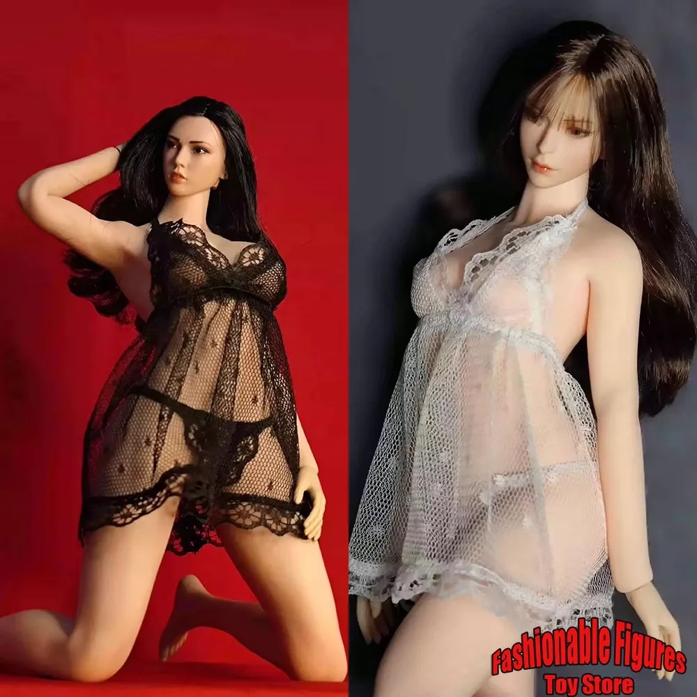 1/6 Donne Soldato Lingerie Slip Abito Reggicalze di Pizzo Biancheria Intima Degli Indumenti Da Notte Camicia Da Notte Set Per 12 Pollici Action Figure Modello giocattoli