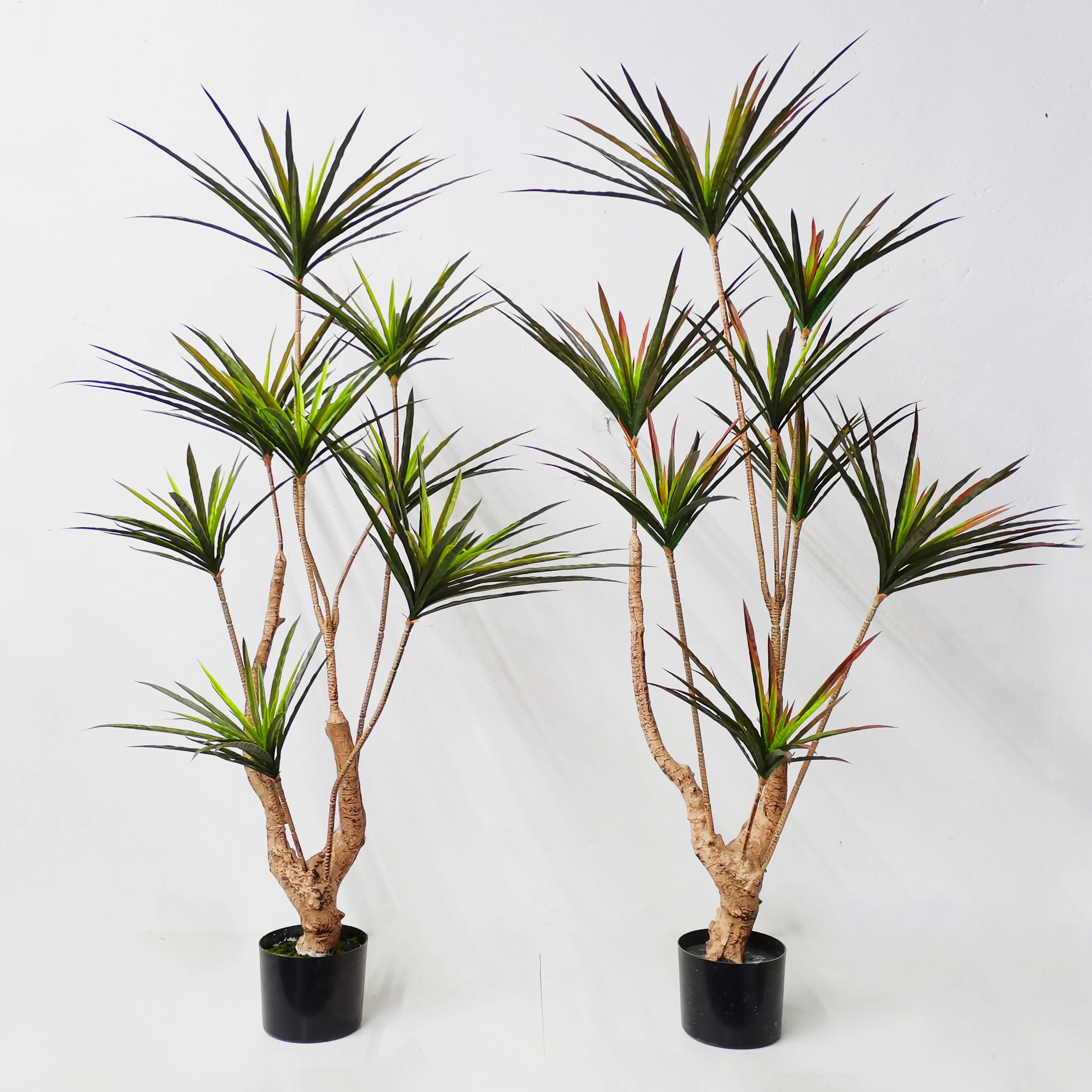 

130/160cm Artificial Dracaena Tree Large Tropical Cycas Plant Potted Home Indoor Garden Office Decor Fake Yucana Tree