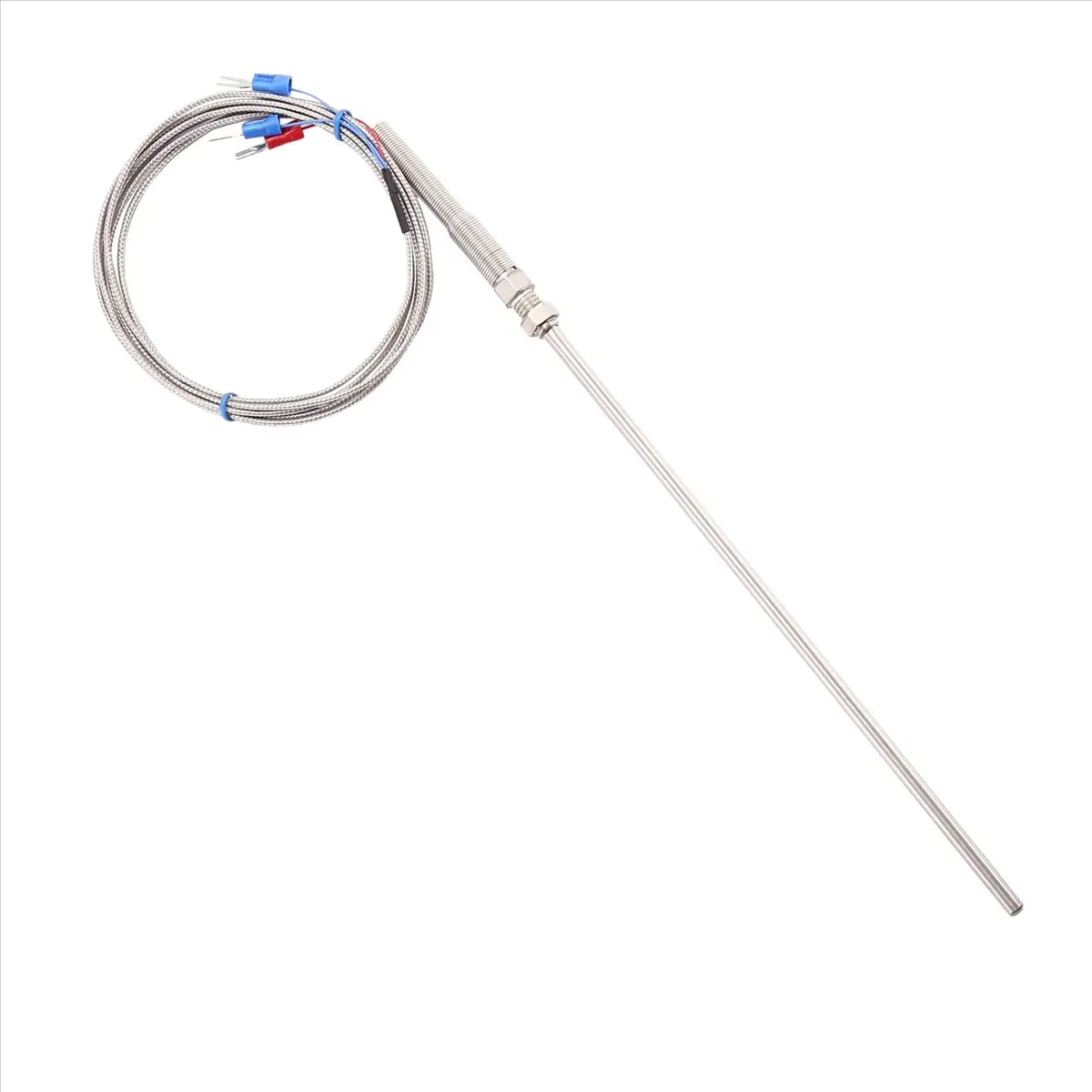 A64I 0-400C PT100 Type 5mm x 50mm Temperature Controller Thermocouple Probe 2 Meters