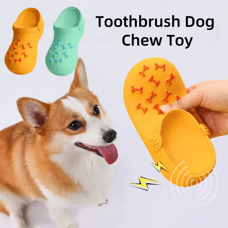 

Dog Chew Toy Durable Latex Slipper Toy for Puppy Dog Tough Toys for Pet Training and Cleaning Teeth Interactive Puppy Toys