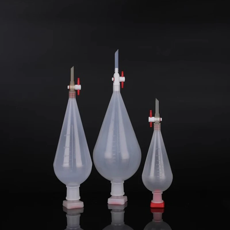 

1pc Lab 125ml-1000ml Pear-shaped Plastic Separatory Funnel Acid-resisting Alkali-resisti Laboratory Supplies