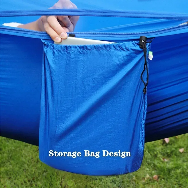 Hamaca portátil doble para acampar, tienda de campaña con toldo, ideal para senderismo al aire libre, viajes de supervivencia