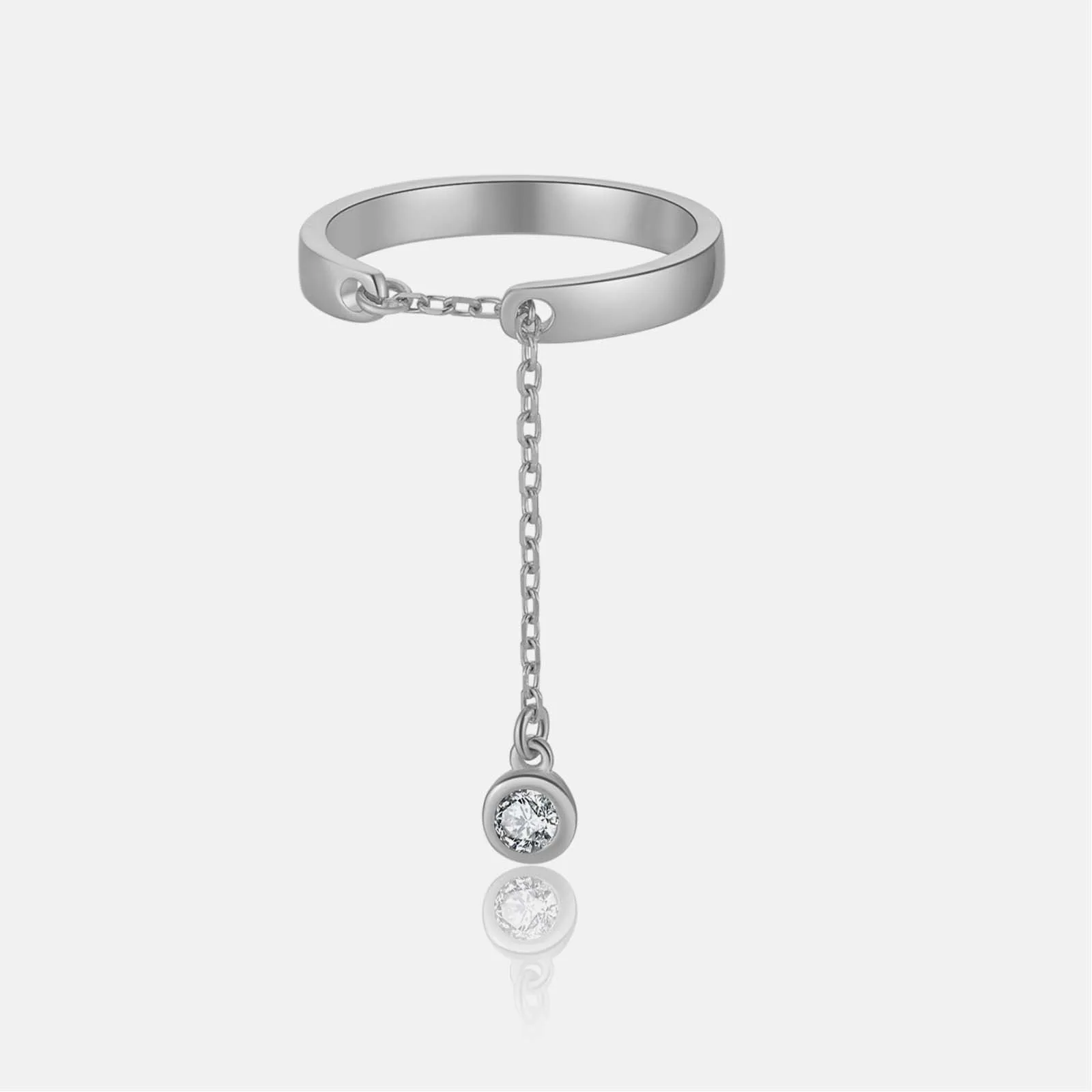 VEWANT-Bague en argent regardé 925 recyclable, lune transparente, CZ réglable, bijoux de mariage pour les travailleurs, 2024