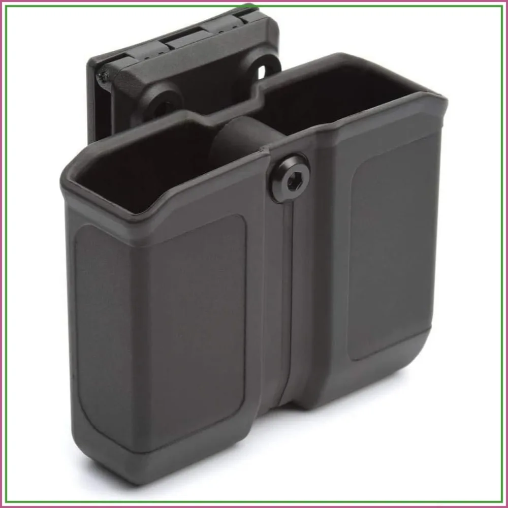 

OWB Polymer Double Magazine Holster Ambidextrous Carrier, Fits 9mm/.40 Calibers Double Stack Magazines of Glock, S&W, Sig Sauer, Springfield, Taurus, Beretta, Ruger, Walther, Canik, Colt, CZ, H&K