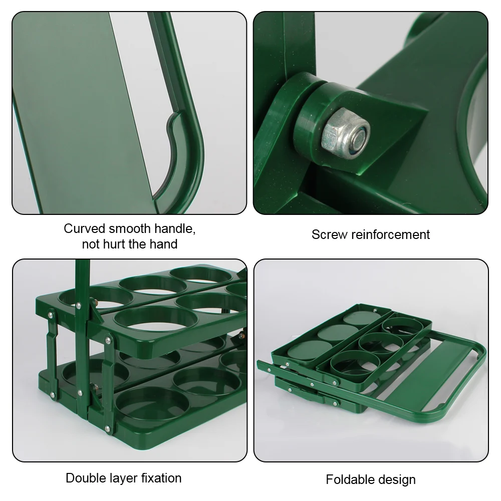حامل زجاجات البيرة قابل لإعادة الاستخدام، منظم الأكواب، سلة عرض المشروبات، 6 عبوات، رف النبيذ، حامل علبة المشروبات، متين وقابل للطي