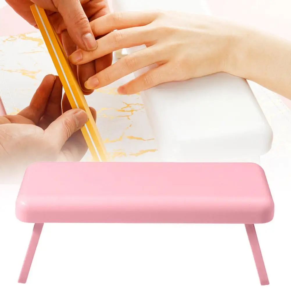 Folding Nail Hand Manicure Rest Arm Stand Pillow Cushion Mat Holder Armrest Salon Desk Table Practice Support Polish Sponge O1T5