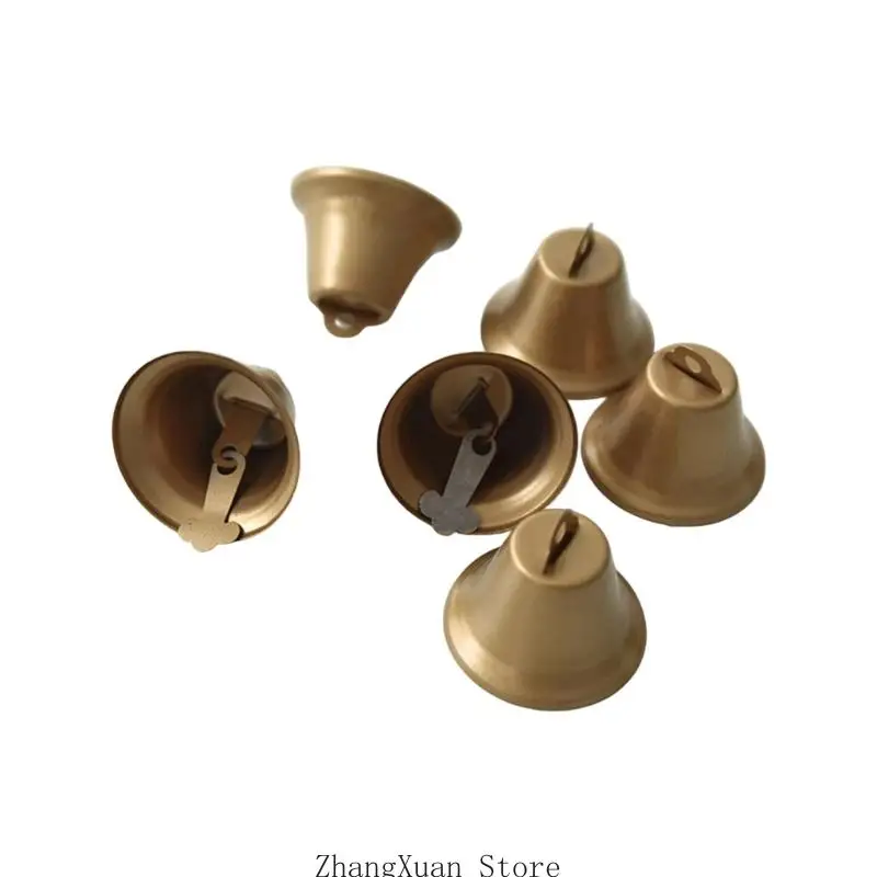 Antike Metallglocken zum Aufhängen, 6er-Set für Weihnachtsbaumkranz, 3 x – Detail 4