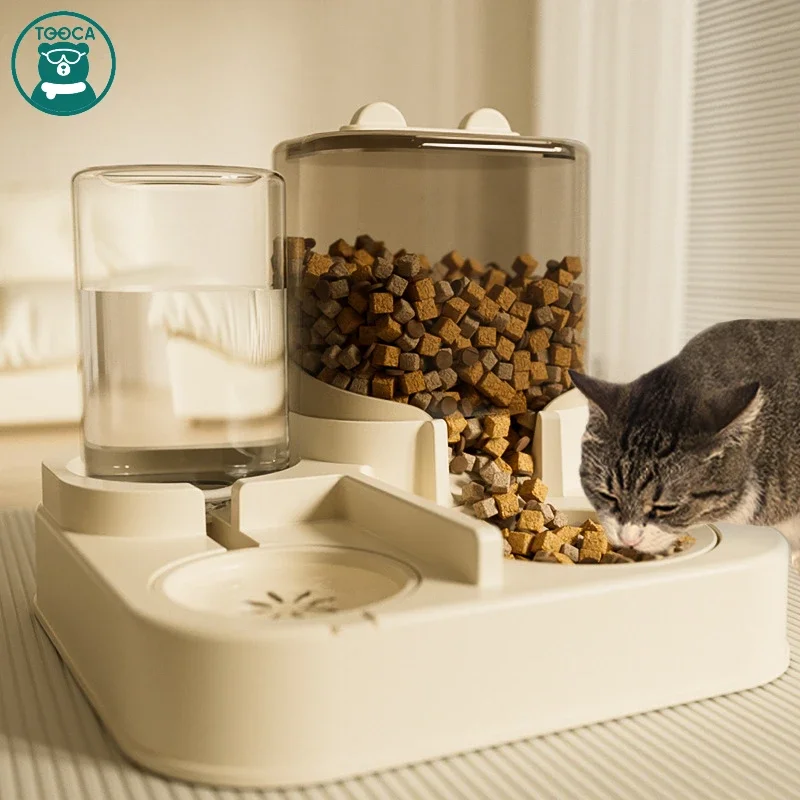 

Cat Automatic Feeder Cat Dog Feeding and Water Fountain Drinker Cats Watering Supplies Food Storage Dispenser Pet Accessories