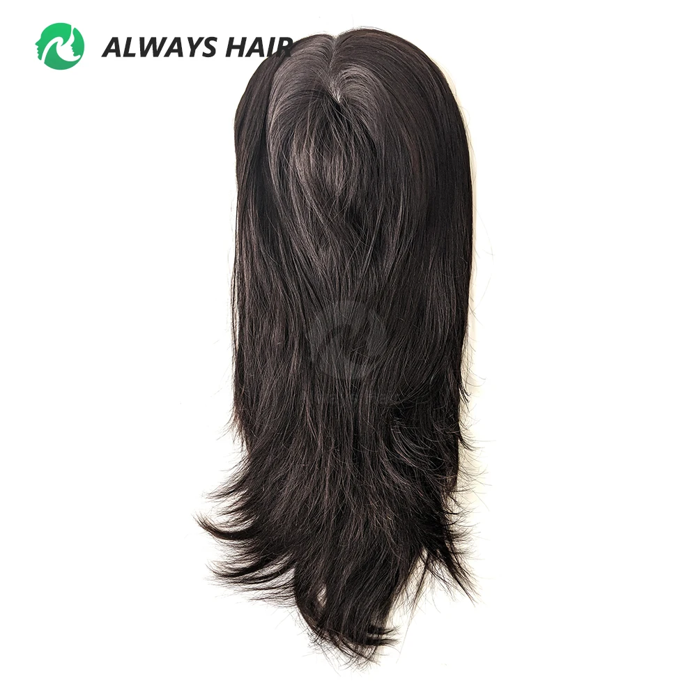 TP22- Todos nós Polyskin Hair Topper Culticle Chinês Remy Hairpieces para Mulheres 16 \