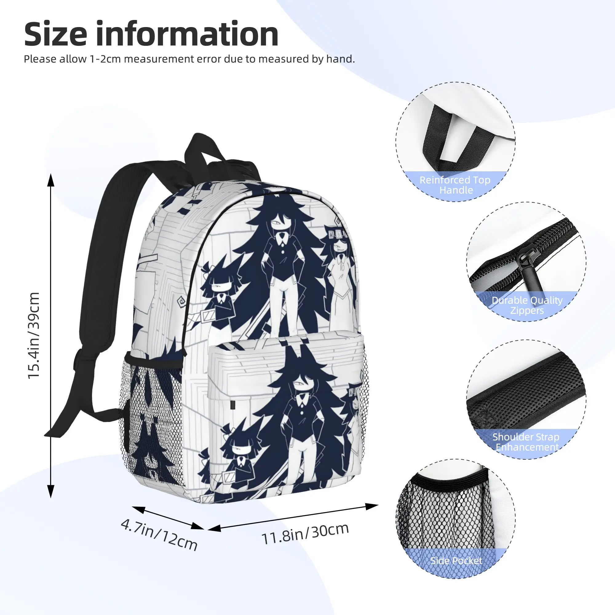 FPE Miss Circle Doodle Cartoon Game Backpack Hot Sale Daypack Boys Girls BookBag Shoulder Bags for Men Women School Bag