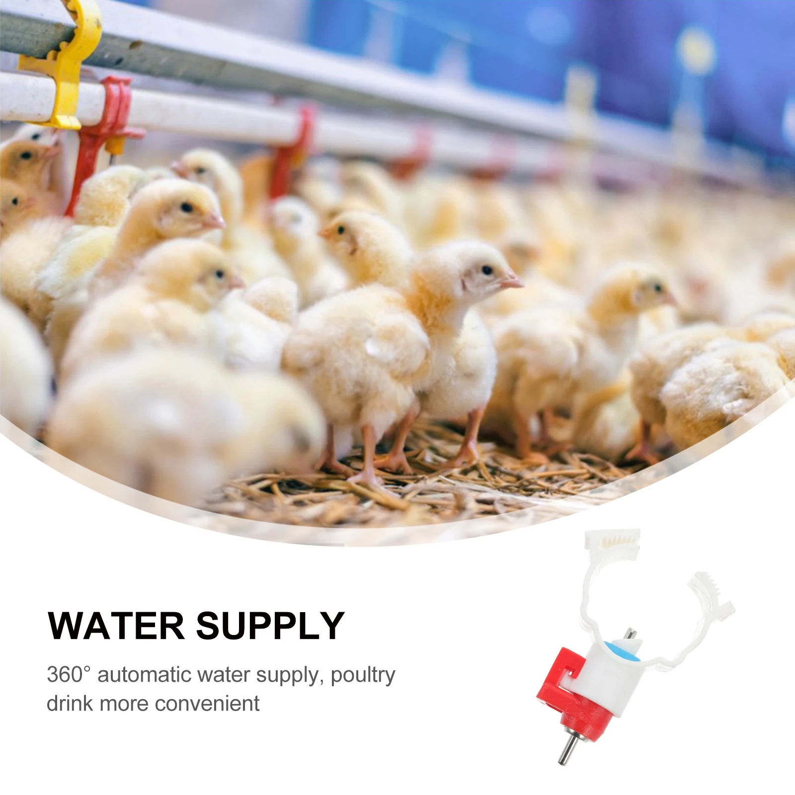 

20pcs Drinking Nipples Waterer for Chicken Ducks Quail Poultry Farm Supplies Durable Easy Clean Practical Long Use Wear