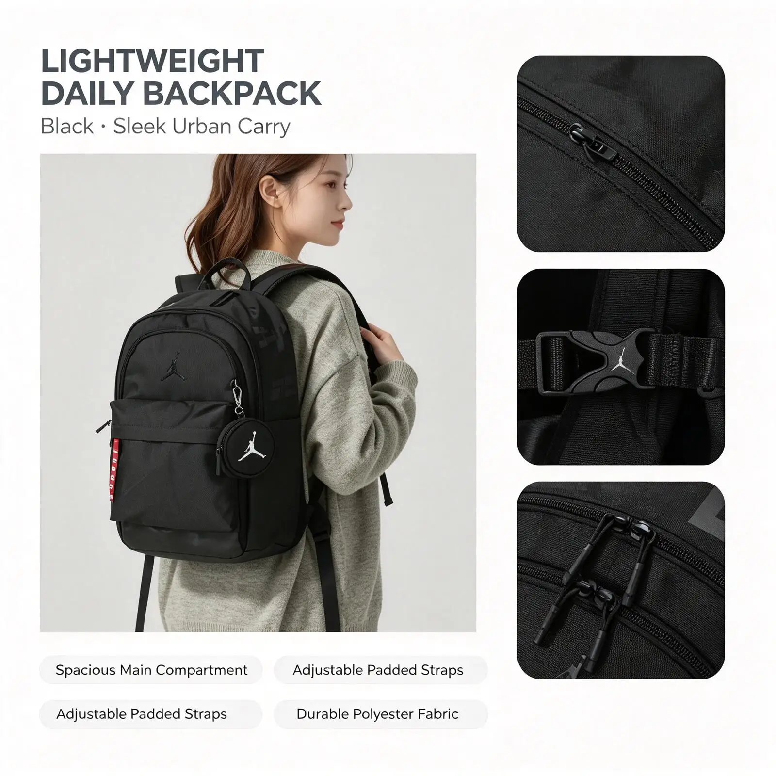 New Nike Men's Women's Backpacks, Bags For Middle And High School Students, Casual Fashion Trendy Sports Backpacks JD2513158AD-0