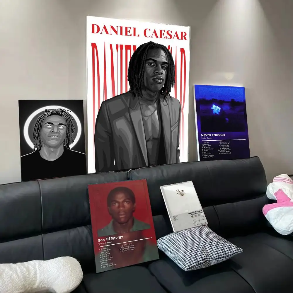 Famous Rapper D-Daniel Caesar Poster Wall Art Poster Print Decorative Artwork for Bedroom Living Room Office Home Decoration