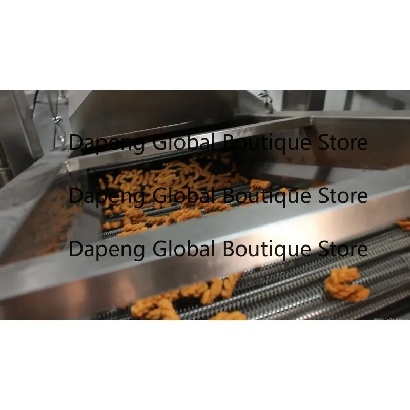 Doughnut Falafel Deep Fryer Meat Balls Conveyor Belt Frying Machine Snack Onion Ring Puffed Food Fryer Machine Line