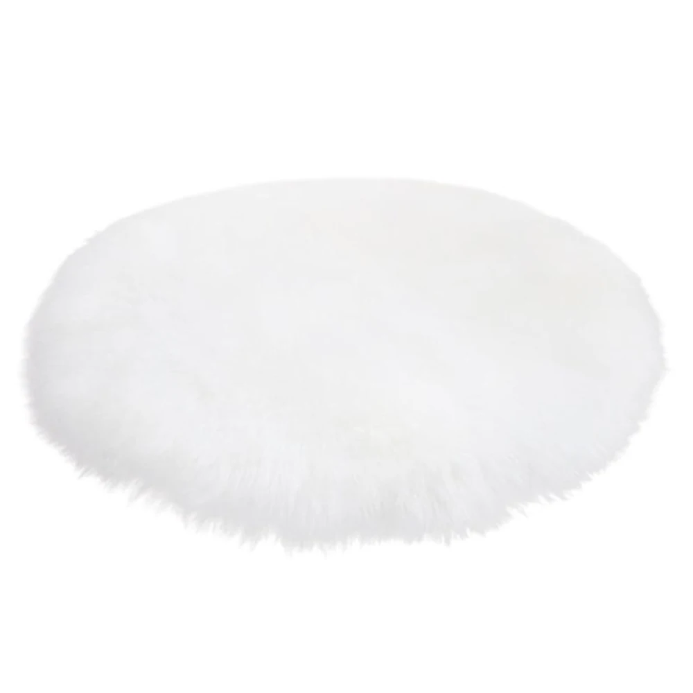 1/2PCS Carpet Soft Machine Floor Small Rugs Mat Warm Artificial Sheepskin Rug Chair Cover Fluffy Round Rug Carpet Circles