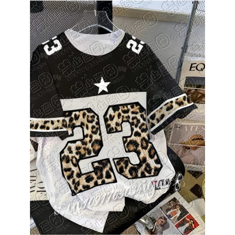 

Summer New Women Number Personality American Casual Digital Print T Shirt Summer Women Beach Girl Short Sleeved Top