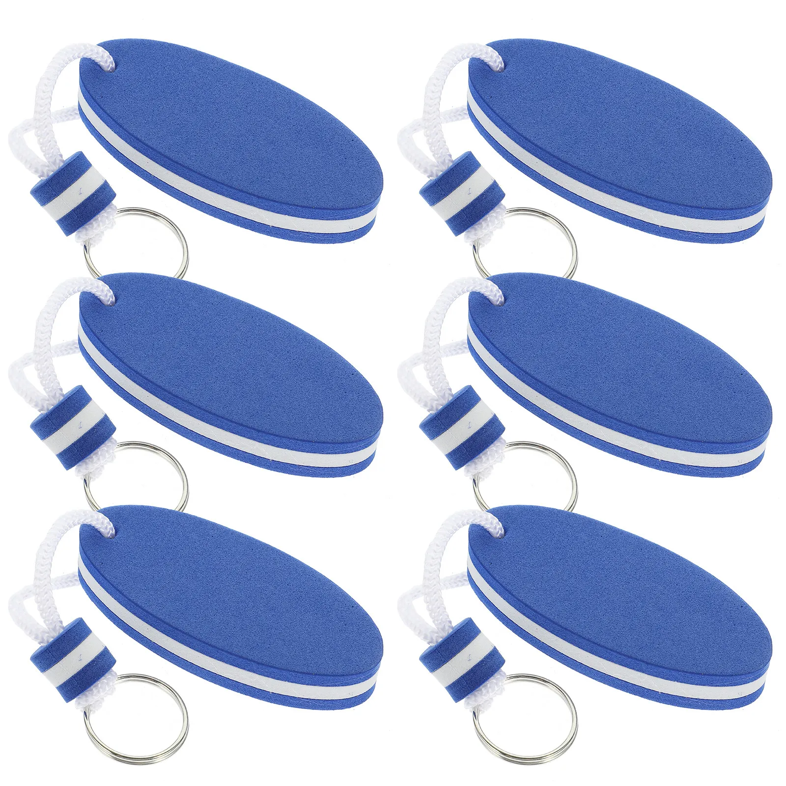 

6Pcs Oval Keychain Bright Color Floating Water Foam EVA Material Surfboard Pendant Suitable Boat Keys Water Sports Outdoor