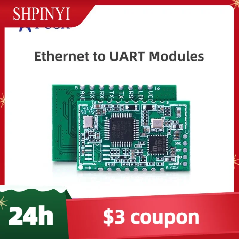 New (Price for 4 Piece)PUSR Embedded UART TTL to Ethernet TCP/IP converter Modules TCP/IP TTL USR-TCP232-S2