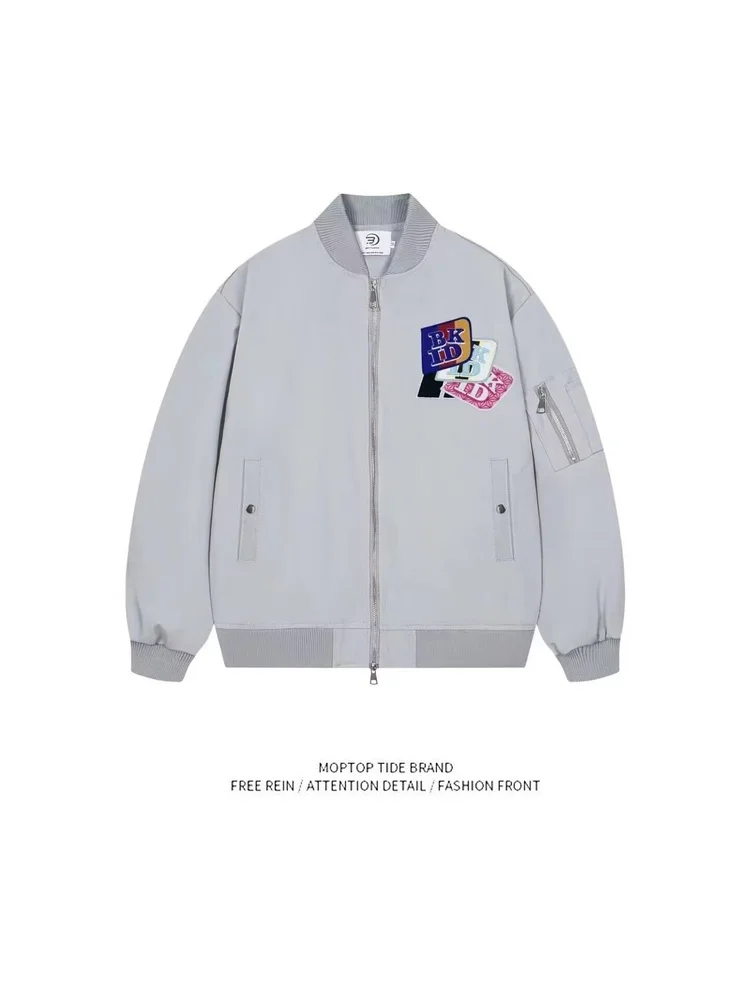 

Американская ретро вышитая волшебная лента, свободная летная куртка для мужчин и женщин, пары, весна-осень, новая верхняя одежда, пальто