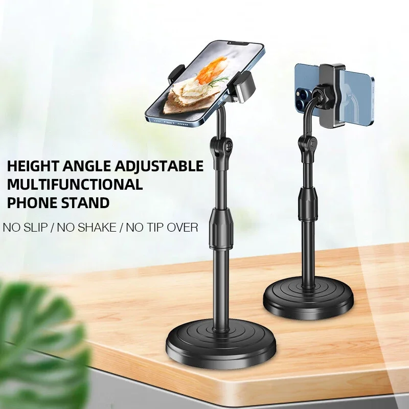 

360° Rotatable Weighted Anti -Slip Base Desktop Lazy Foldable Adjustable Flexible Arm Universal Holder For Iphone13 14 15pro Ma