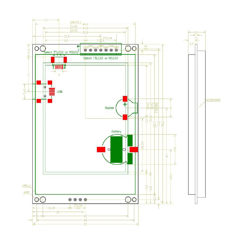 2.6'' 2.6inch 2.61 inch 240x320 pixels full color OLED display module AM OLED