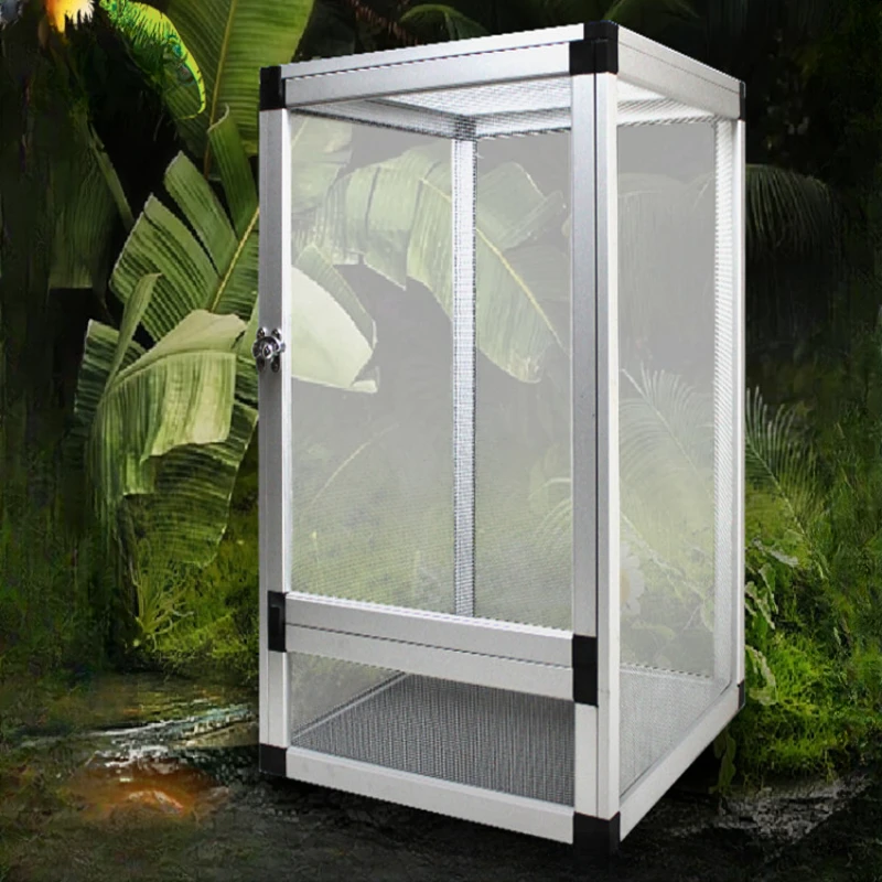 Reptile pet cage terrarium crematorium box reptile pet terrarium box eyelash insect guarding palace chameleon aluminum