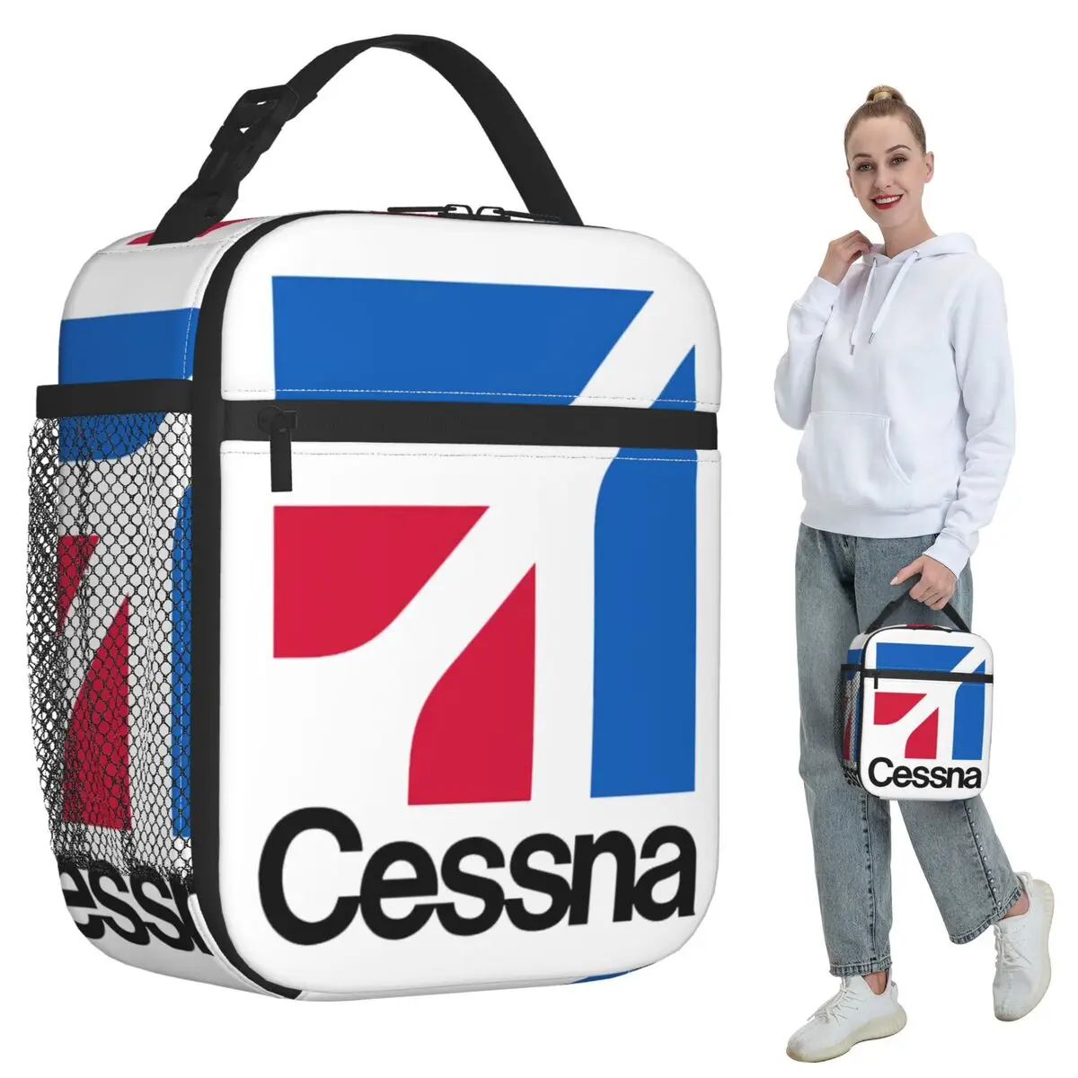 

Изолированная сумка для обеда с логотипом Cessna для детей, школьный холодильник, термоящик для еды, сумка, герметичные коробки для завтрака, контейнер