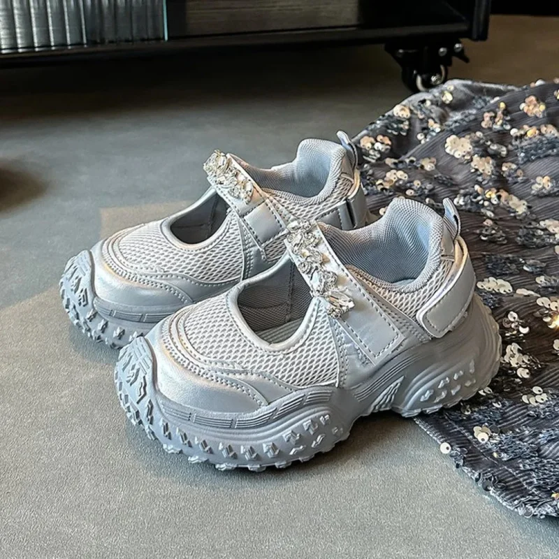 

Summer Princess Sport Shoes For Girls Trend Fashion Breathable Teenager Kid's Sneakers Anti-slippery Running Footwear