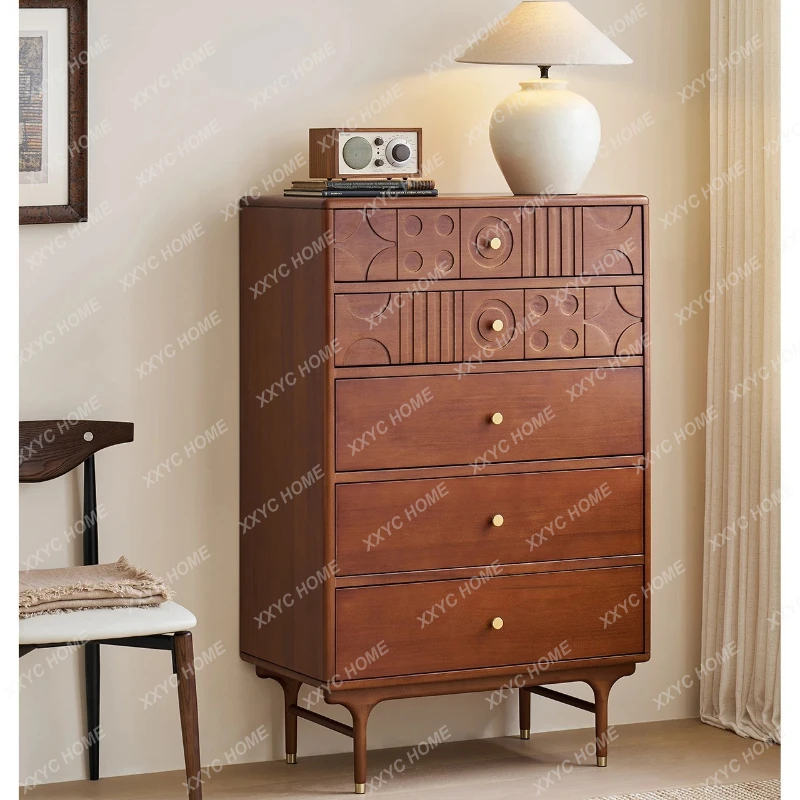 

Q Retro style solid wood living room wall locker bedroom storage cabinet