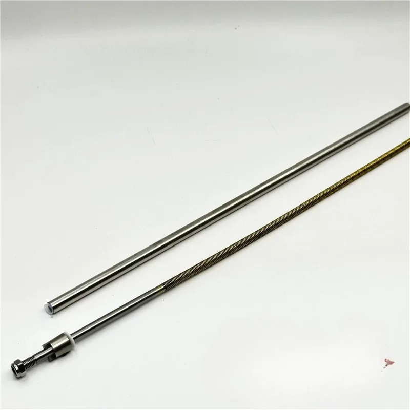 One-Piece 4.76mm Flex Shaft 350mm for RC Boat, Titanium Coated Alloy Drive Shaft for O-Tunnel Hull Racing, Propeller Assembly