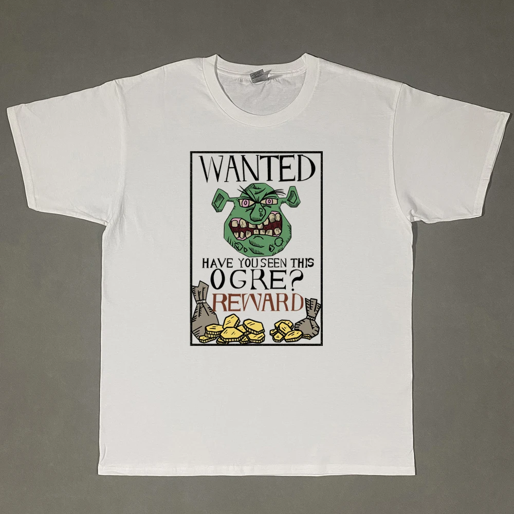 Shrek Print T Shirt Men Women Summer Cotton Oversized Comfortable T-shirt Trendy Fashion Short Sleeve Tees