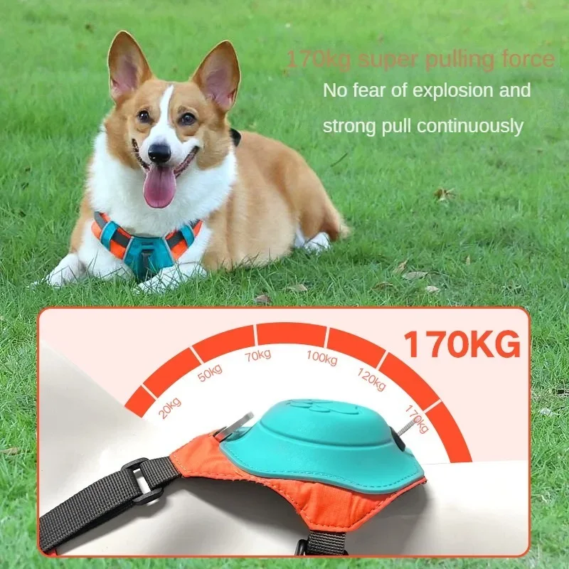 No Pull Dog Harness with Dog Leash Retractable，Adjustable, dog chest strap with an all-in-one leash and non-slip handle for do