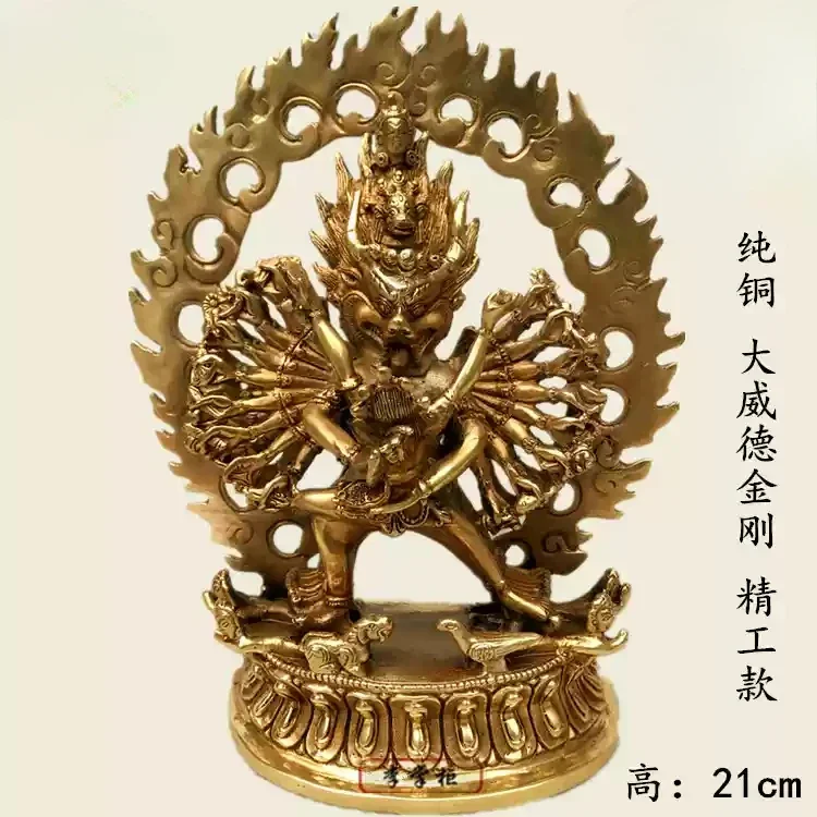 11 Inch Tibetan Buddhism Bronze Vajrayogini Statue Copper Vajravarahi Kalachakra Buddha Figure Home Fengshui Decor Gift